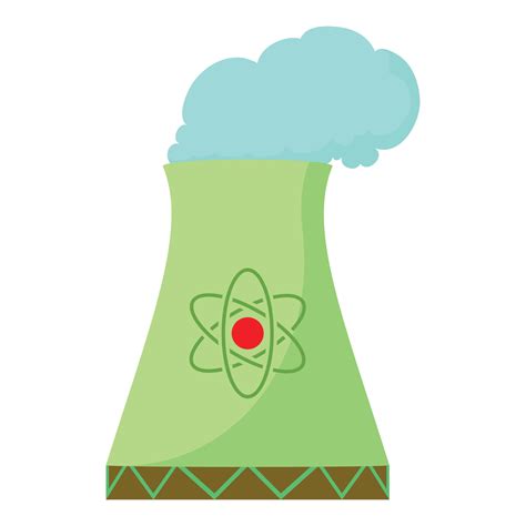 Icono De Planta De Energ A Nuclear Estilo De Dibujos Animados