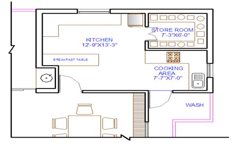 Kitchen layout in dwg file - Cadbull