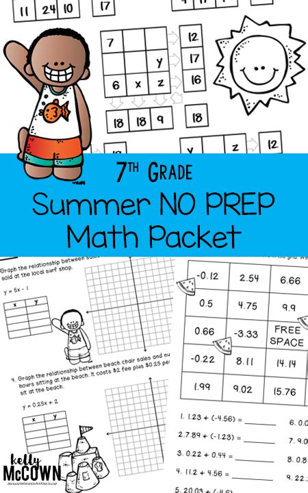 Summer Math Review For Grade 7 Engaging And Fun Math Activities