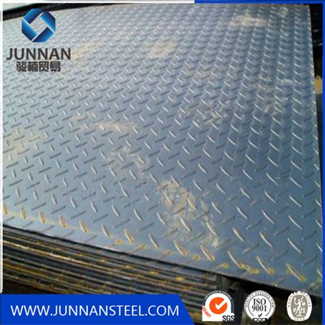 Ss 400 Q235 Chequered Steel Floor Plate Mild Steel Checker Plate Checkered Plate Junnan