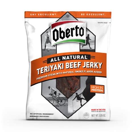 Oberto All Natural Teriyaki Beef Jerky Ounce Package Pack Of