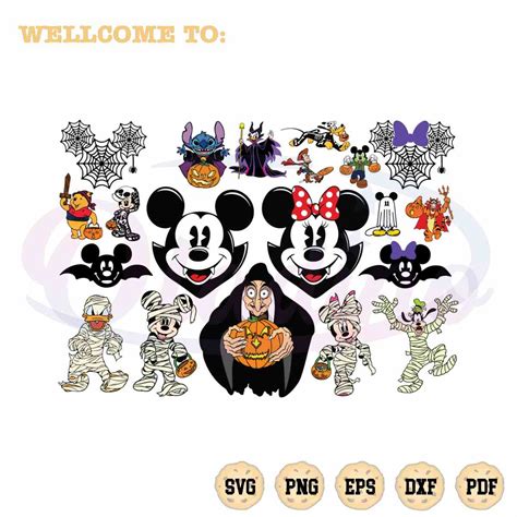 Halloween Disney Bundle Svg Mummy Vampire Cutting Digital Files