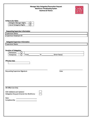 Fillable Online Busfin Osu Manager Role Delegationrevocation Request
