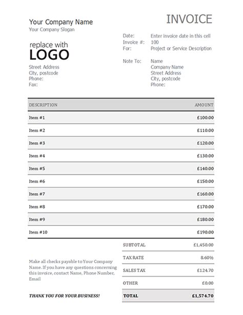 Invoice With Vat