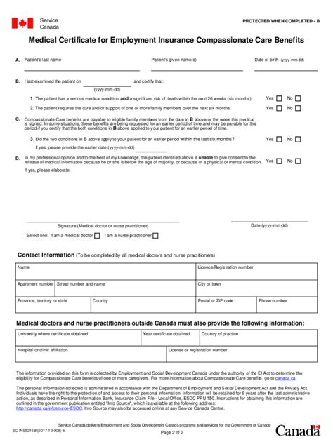 2017 Form Canada Sc Ins5216b Fill Online Printable Fillable Blank