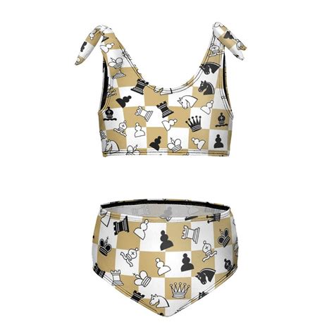 Chess Girl S 2 Piece Bikini Set Beach Sport Swimsuit Swimwear 7 9Y120cm Walmart