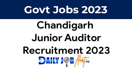 Chandigarh Junior Auditor Recruitment Notification Released