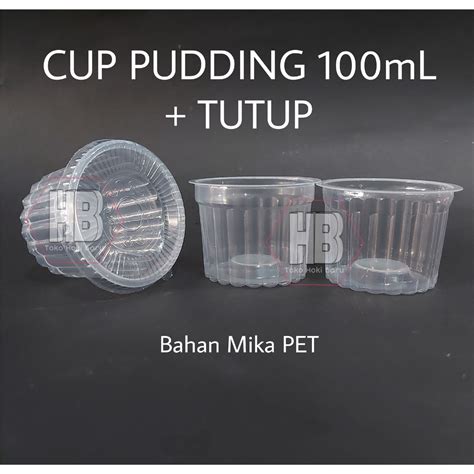 Jual Cup Pudding Tutup 100 Ml Puyo Jelly Agar Agar Gelas Plastik