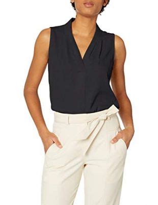 Calvin Klein Sleeveless Blouse With Inverted Pleat