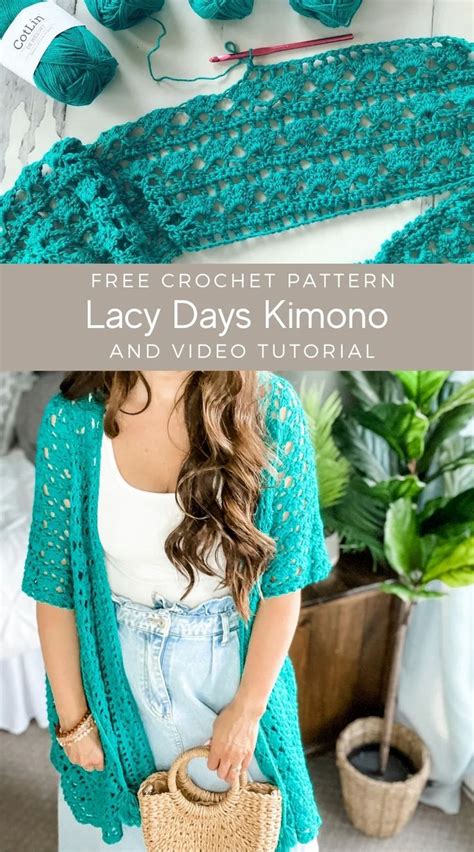 Free Crochet Pattern Lacy Days Kimono Crochet Kimono Pattern Crochet Sweater Pattern Easy