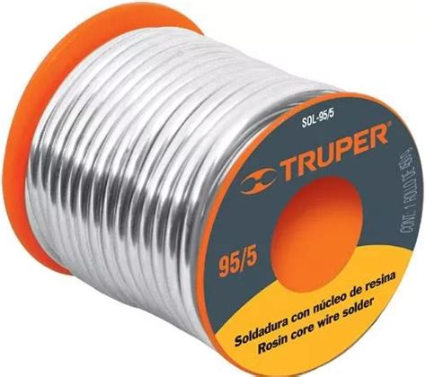 Soldadura Solida 95 5 450 Gr Tubo Gas Truper 14367 Envío gratis