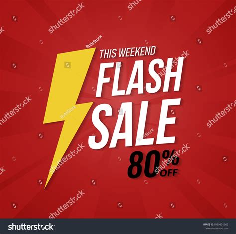 Flash Sale Banner Template Design Stock Vector Royalty Free