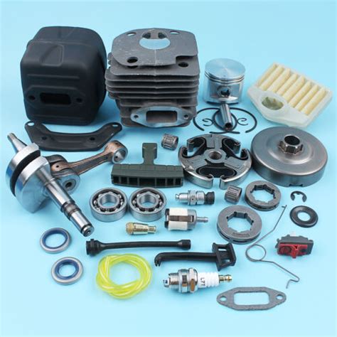 Cylinder Piston Crankshaft Muffler Kit For Husqvarna 372 365 371 362