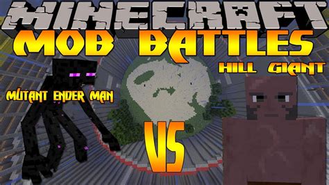 Minecraft Mob Battles Mutant Vs Myth Mutant Enderman Vs Hill Giant