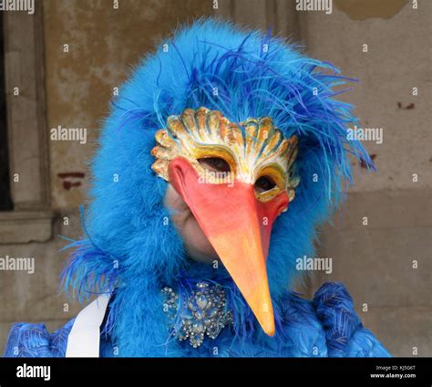 Costumed Attendee At The Venice Carnival Carnevale Di Venezia An