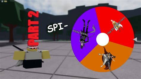 Roblox Tsb But A Wheel Decides My Character Pt Youtube