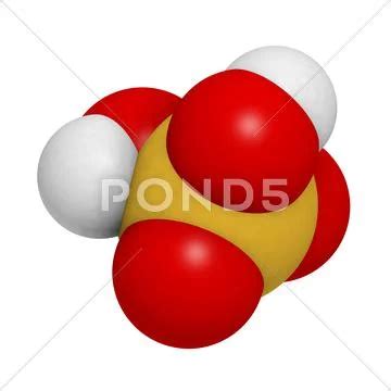 Sulfuric Acid H2so4 Oil Of Vitriol Molecule Chemical Structure