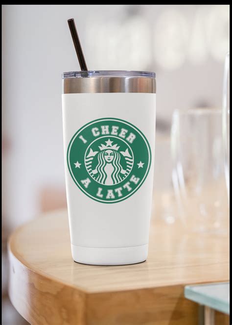 I Cheer A Latte Digital Etsy