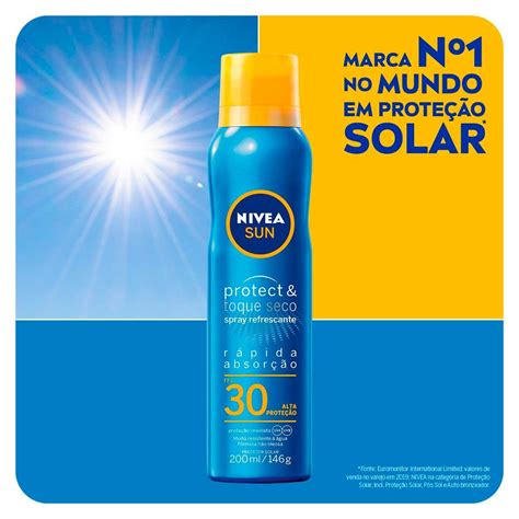 Protetor Solar Para O Rosto Em Spray - Protetor Solar Corporal Spray Nivea Sun Protect&Fresh FPS 30 | Droga Raia