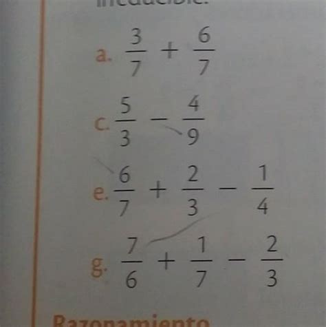 Realiza Las Siguientes Operaciones Y Simplifica Cada Resultado Si El