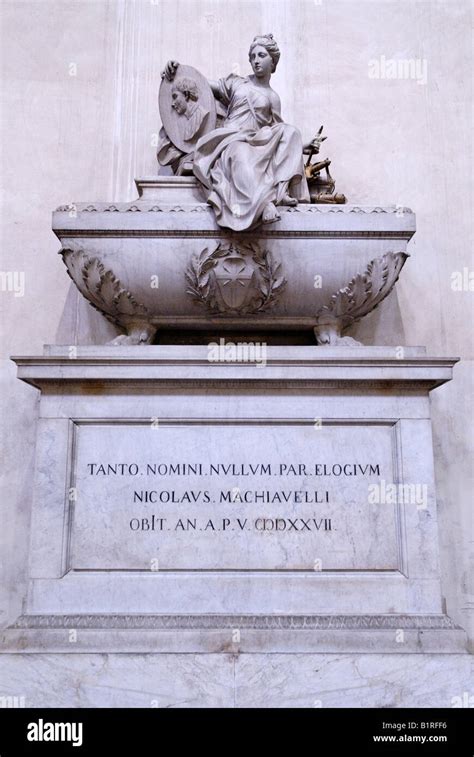 Tomb Of Niccolo Machiavelli In The Santa Croce Church Florence UNESCO