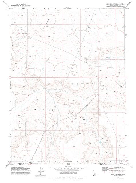 Four Corners Id Topographic Map Topoquest