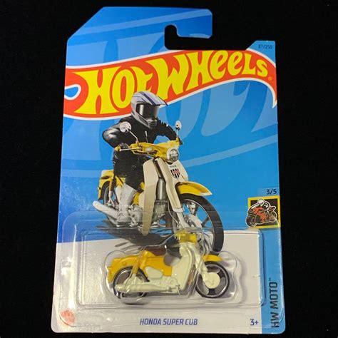 風火輪 Hot Wheels 普卡 Honda Super Cub 金旺 黃白 蝦皮購物