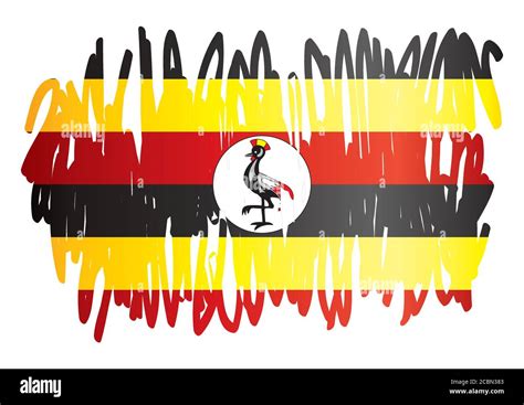 Flag of Uganda, Republic of Uganda. Template for award design, an ...