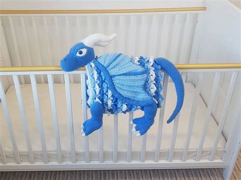 3in1 Ice Dragon Baby Blanket Crochet Pattern Dragon Blanket Etsy Uk