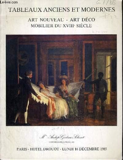 CATALOGUE DE VENTE AUX ENCHERES HOTEL DROUOT TABLEAUX ANCIENS ET