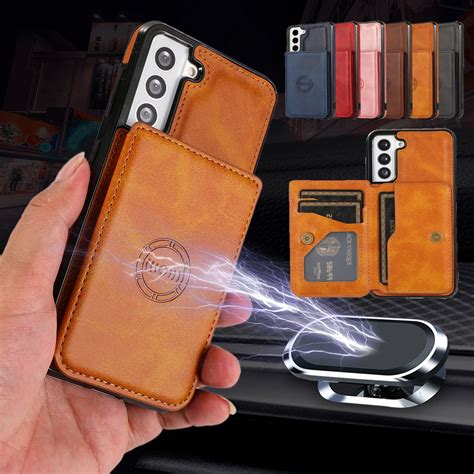 Coque Avec Porte Cartes En Cuir Pour Samsung Galaxy Compatible Mod Les