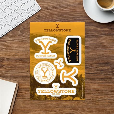 Yellowstone Logo Sticker Sheet Paramount Shop