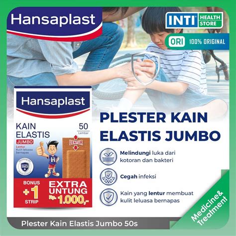 Hansaplast Plester Kain Elastis Jumbo 50s Plester Luka Hansaplast