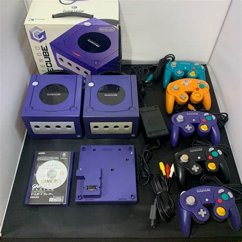 【やや傷や汚れあり】任天堂 ゲームキューブ Gamecube 本体2台コントローラー 5個ゲームボーイプレーヤーdol 017本体 通電確認