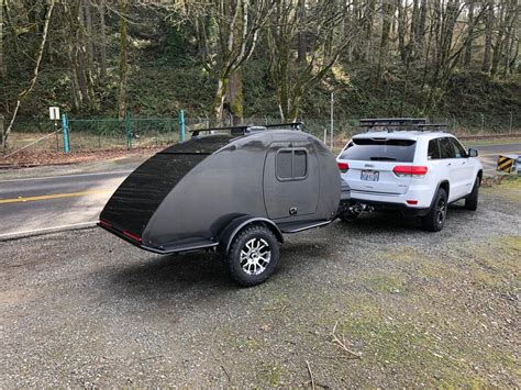 Ultralight Carbon Teardrop Utility Camper Tows Via Ev Or Motorcycle