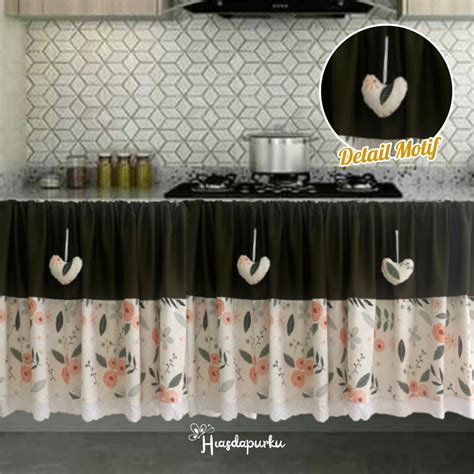 Jual Gorden Kolong Dapurtirai Kolong Dapur Bunga Love Shopee Indonesia