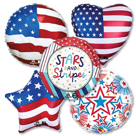 Standard Foil Patriotic Assortment 25pk Balloons