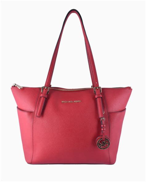 Bolsa Michael Kors Original Jet Set Vermelha Feminina