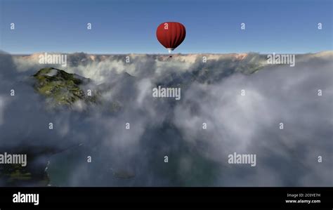 Red Hot Air Balloon Stock Photo Alamy
