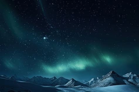 Aurora starry night mountain outdoors | Free Photo - rawpixel