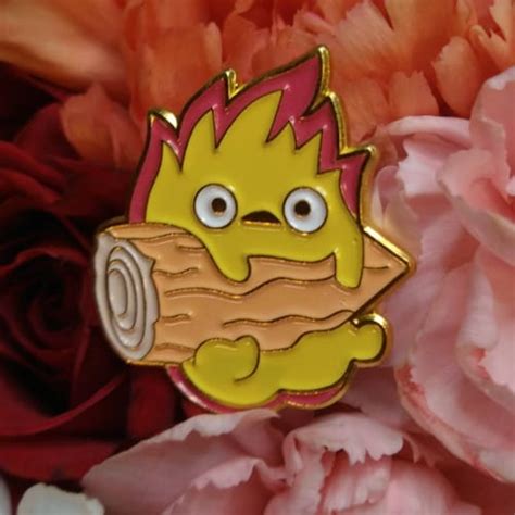 Ghibli Enamel Pin Fire Pin Howls Moving Castle Calcifer Etsy