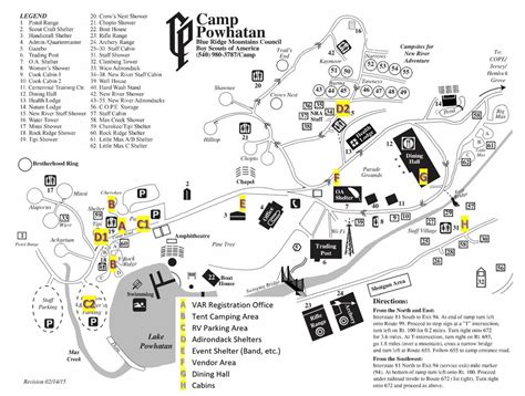 Lake Powhatan Campground Map