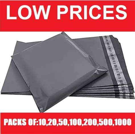 Grey Mailing Bags Strong Poly Postal Post Postage Self Seal Packaging