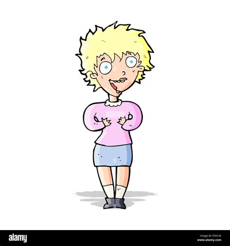 cartoon excited woman Stock Vector Image & Art - Alamy