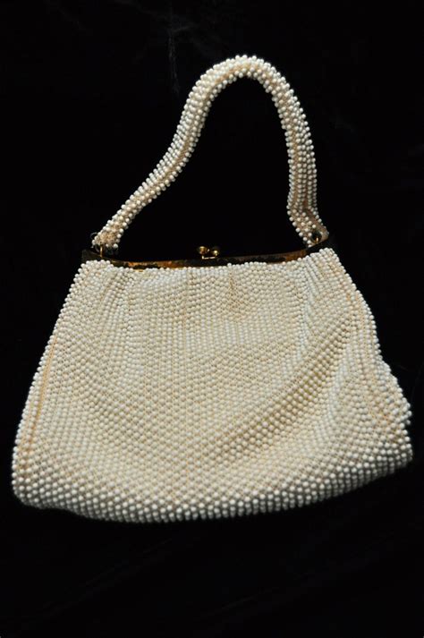 Vintage Corde Bead Purse With Matching Coin Pouch Gold Tone Etsy Beaded Purses Coin Bag Purses