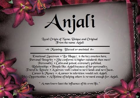 Anjali Unique Names