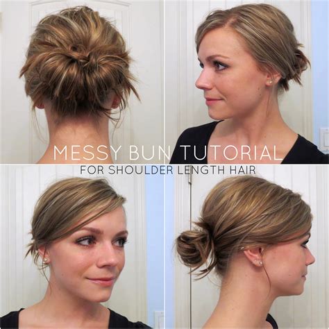 How to Make a Bun in Medium And Messy Bun for Shoulder Length Hair