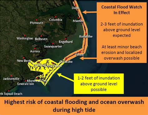 Coastal Flood Watch In Effect Starting Tuesday Ocean Overwash And