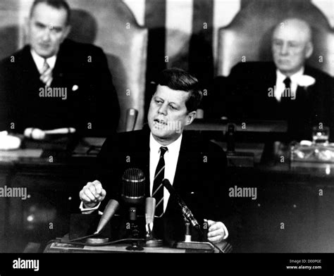 Präsident John f Kennedy mit historischen Rede Stockfotografie Alamy