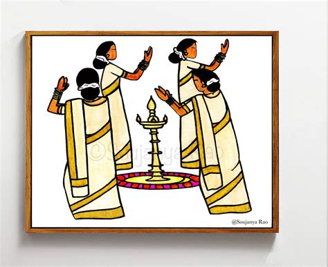 Onam Print Onam Kali Print Kerala Dance Kerala Art Kerala - Etsy Finland